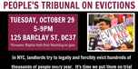 Join the People's Tribunal on Evictions New York! - October 29, 2019